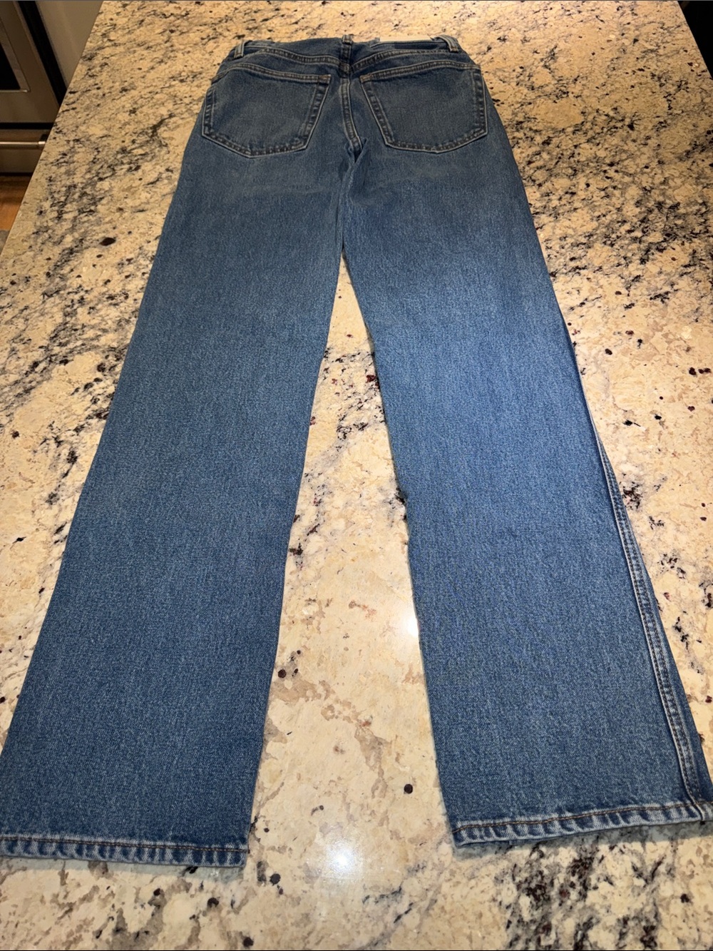 Re/Done Classic Straight-Leg Blue Denim Jeans